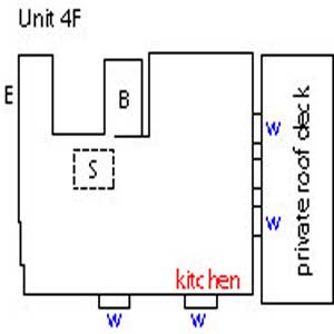 SKETCH OF FLOOR PLAN LOFT 4F BALLROOM BUILDING 318 GRAND STREET