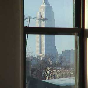 view out the window of what is now unit 2B  in the main ballroom at the ballroom building in williamsburg brooklyn