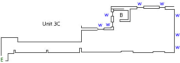 sketch of loft apartment in williamsburg brooklyn 3c at 318 grand street